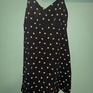 Floral Black Dress